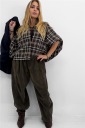 pantalone effetto velluto a costa velvet
